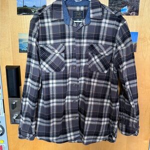 Jachs Black and Gray Lightweight Shirt Jacket